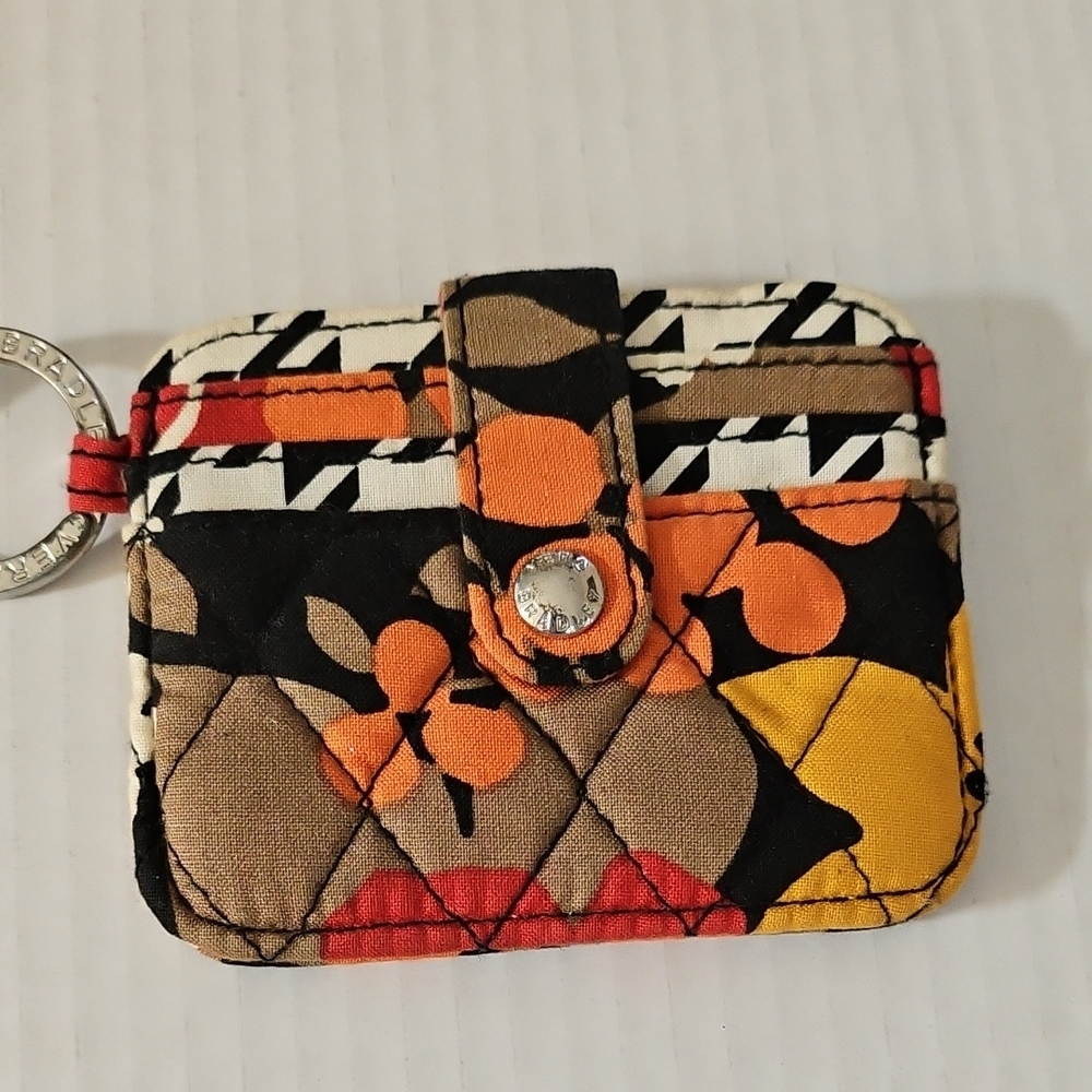 Vera Bradley Quilted Floral Cards Holder - Red, Orange, Yellow